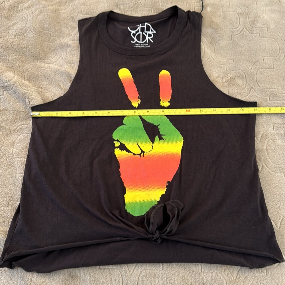 NWT Chaser Rasta Peace sign Tank - Medium - Picture 6 of 9